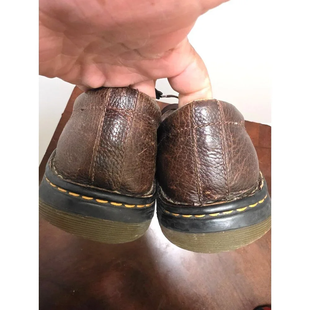 Dr. Martens Brown Leather Lace-Up Shoes Men's Size 12 Durable‎ Casual Style